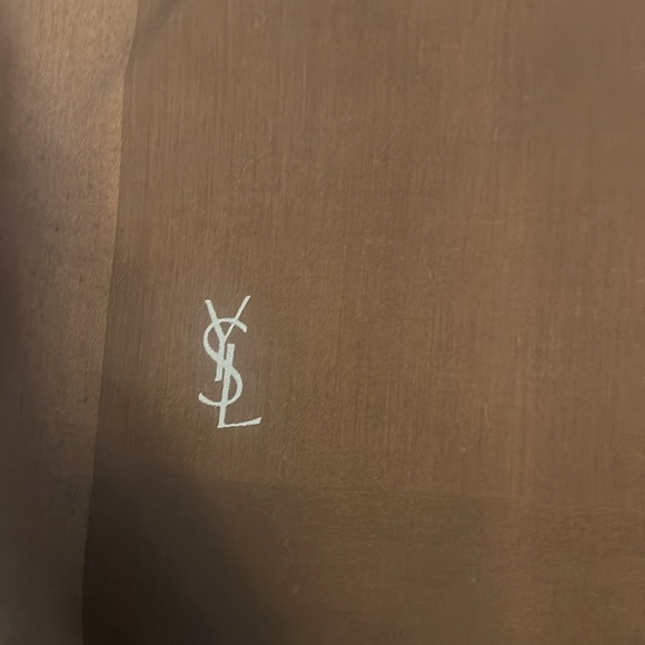 Brown YSL Yves Saint Laurent Cotton Vintage Handkerchief - Picture 3 of 3